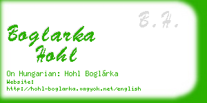 boglarka hohl business card